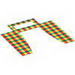 Cloth Curtain with Red, Yellow and Green Print [10220]