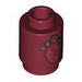 Brick Round 1 x 1 Open Stud with Human Heart Print