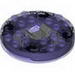 Turntable 6 x 6 Round Trans-Purple Base with Trans-Purple Top and Black and White Print (Ninjago Spinner)