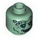 Minifig Head Alien with PotC Hadras Sunken Eyes, Teeth and Marine Growth Print [Blocked Open Stud]