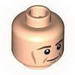 Набор LEGO Minifig Head Brown Eyebrows, Light Brown Cheek Lines Print [Hollow Stud], Light Flesh