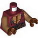 Torso Torn Tunic with Bare Chest and Dark Brown Belt Print / Medium Dark Flesh Arms / Reddish Brown Hands