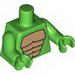 Torso Scales Print (Lizard Costume) / Bright Green Arms / Bright Green Hands