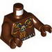 Torso PotC Bare Chest with Skull Necklace and Body Paint Print / Reddish Brown Arms / Reddish Brown Hands