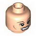 Набор LEGO Minifig Head Dual Sided HP Narcissa Dark Brown Eyebrows and Crow's Feet Smiling / Angry Print [Blocked Open Stud], Light Flesh