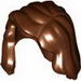 Minifig Hair Female Mid-Length with Part over Front of Right Shoulder and Tan Highlights Print