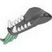 Dragon Head Lower Jaw with White Teeth and Sand Green Spines Print