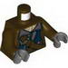 Torso PotC Stitched Jacket over Dark Bluish Gray Shirt / Dark Brown Arms / Dark Bluish Gray Hands