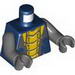 Torso Ninjago Snake with Yellow and Dark Bluish Gray Scales Print (Slithraa) / Dark Bluish Gray Arms / Dark Bluish Gray Hands