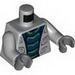 Torso Ninjago Wrap with Dark Blue Snake Print / Light Bluish Gray Arms / Dark Bluish Gray Hands