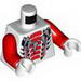 Torso Ninjago Snake Five Tooth Necklace with Expanded Red and Black Scales Print / Red Arms / White Hands