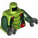 Набор LEGO Torso Ninjago Snake with Dark Green Straps and Red Vials Print (Spitta) / Dark Green Arms / Black Hands, Лайм