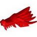 Набор LEGO Dragon Head (Ninjago) Upper Jaw with Dark Red Sections, White Teeth and Red Stripes Print, Bright Light Orange