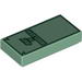 Tile 1 x 2 with Dark Green 'JULY IV MDCCLXXVI' Print