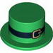 Minifig Top Hat with Black Belt and Gold Buckle Print