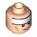 Набор LEGO Minifig Head Dual Sided White Strip on Forehead and Cheek Lines, Frown / Determined Print (Batman) [Blocked Open Stud], Light Flesh