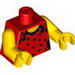 Torso Female Bodice with Black Dots Print / Yellow Arms / Yellow Hands