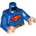 Torso Shirt with Muscles, Belt and Red and Yellow Superman Logo Print / Blue Arms / Light Flesh Hands