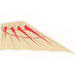 Cloth Sail 28 x 18 Left with Red and Dark Tan Print