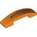 Slope, Curved 4 x 1 Double No Studs with Mouth Open Print