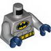 Torso Batman Logo in Yellow Oval with Muscles and Yellow Belt Front and Back Print / Light Bluish Gray Arms / Dark Blue Hands