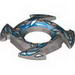 Ring 4 x 4 with 2 x 2 Hole and 4 Arrow Ends with Blue Scales Print (Ninjago Spinner Crown)