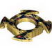 Ring 4 x 4 with 2 x 2 Hole and 4 Arrow Ends with Black and Red Snake Heads Print (Ninjago Spinner Crown)