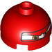 Brick, Round 2 x 2 Dome Top with Eyes Squinting and F1 Helmet Print (Francesco)