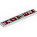 Tile 1 x 6 with Red Vertical 'HOTEL' Print