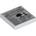 Tile 2 x 2 with Newspaper 'THE LEGO NEWS' Print