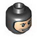 Minifig Head Balaclava with Face Hole, Stubble and Rakish Smile Print [Hollow Stud]