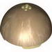 Cylinder Hemisphere 11 x 11, Studs on Top with Marbled Tan Pattern