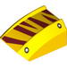 Slope Curved 2 x 2 Lip, No Studs with Rivets and Dark Red Tiger Stripes Print