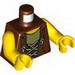 Torso Dino Vest with String Print / Yellow Arms / Yellow Hands