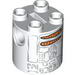 Brick Round 2 x 2 x 2 Robot Body with Gray Lines and Carrots Print [Christmas R2-D2]