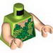 Torso Batman Poison Ivy Plant Foliage Print / Light Flesh Arms / Light Flesh Hands