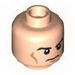 Minifig Head Black Eyebrows, Cheek Lines, Black Pupils and Frown Print [Hollow Stud]