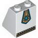 Slope 65В° 2 x 2 x 2 with Bottom Tube with Gold Panel with Blue Jewel and Gold Fringe Print [col05-14]