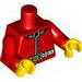 Torso Royal Guard Uniform with Gold Buttons and White Belt Print / Red Arms / Yellow Hands