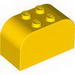 Набор LEGO Brick Curved 2 x 4 x 2 Double Curved Top with Dog Bones Print, Желтый