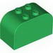 Набор LEGO Brick, Modified 2 x 4 x 2 Double Curved Top with Dots Light Green Print, Зеленый