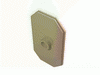 Набор LEGO Minifig Shield - Rectangular with Stud, Blue-Violet Diagonal Stripes and Border Print, Very Light Bluish Gray