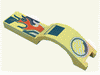 Набор LEGO Vehicle Mudguard 1 x 4 1/2 with Flame and Headlight Print, Желтый