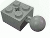 Набор LEGO Technic Brick Modified 2 x 2 with Solid Ball and Axle Hole, Темный сине-серый