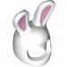 Minifig Mask Bunny Ears with Bright Pink Auricles Print