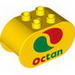 Duplo, Brick 2 x 4 x 2 Rounded Ends with Octan Logo Print