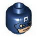 Minifig Head Male Mask with Eyeholes and Letter A on Forehead, Determined Print (Captain America) [Hollow Stud]