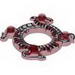 Ring 4 x 4 with 2 x 2 Hole and 2 Intertwined Snakes with White and Black Print (Ninjago Spinner Crown)