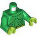Torso Muscles Outline with Swamp Plants and Scales Print / Green Arms / Lime Hands