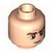 Minifig Head Dual Sided LotR Gimli Bushy Brown Eyebrows, Stern / Grimacing Print [Hollow Stud]